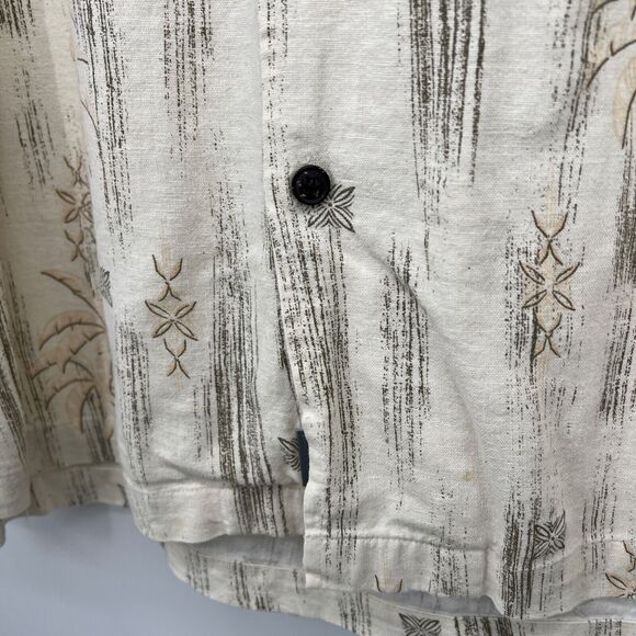 Quicksilver Shirt Men Large Linen/Rayon Button-up Island Vacation Beach - Picture 4 of 8